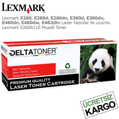 Lexmark E260A11E Muadil Toner