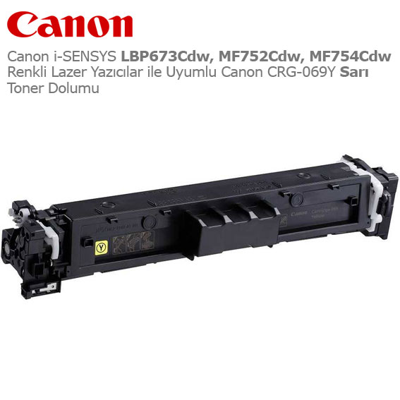 Canon CRG-069Y Sarı Toner Dolumu
