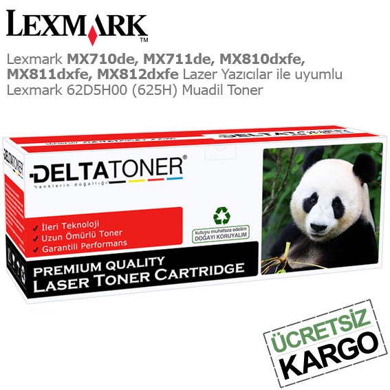 Lexmark 62D5H00 Muadil Toner