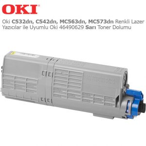 Oki 46490629 Sarı Toner Dolumu