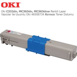 Oki 46508734 Kırmızı Toner Dolumu