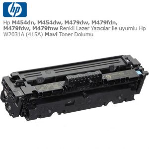 Hp W2031A (415A) Mavi Toner Dolumu