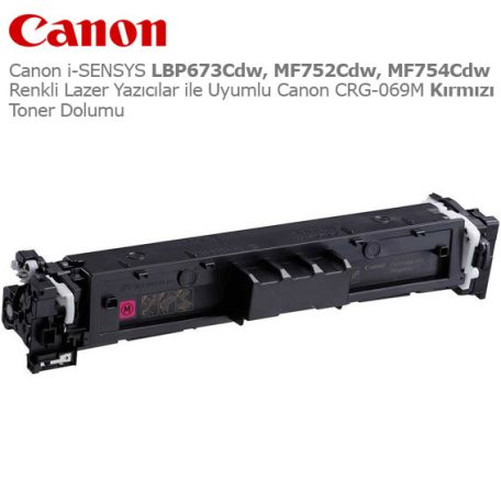 Canon CRG-069M Kırmızı Toner Dolumu