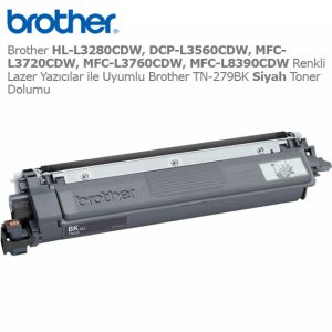 Brother TN-279BK Siyah Toner Dolumu