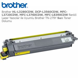 Brother TN-279Y Sarı Toner Dolumu