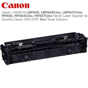 Canon CRG-075Y Sarı Toner Dolumu